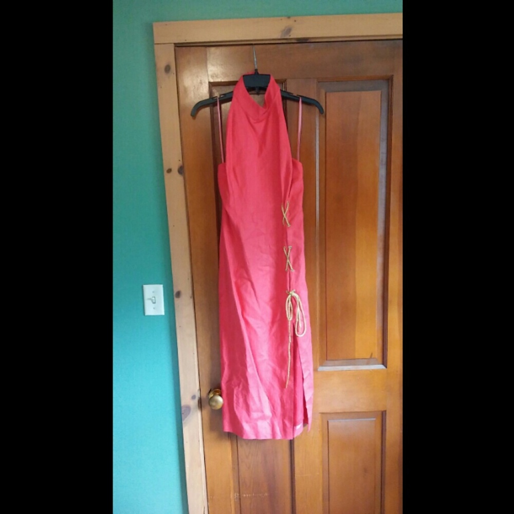 Vintage bloomingdales coral colored dress 6